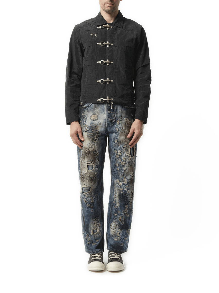 Thug Club Scarred Bio Soldier Jacket in Black