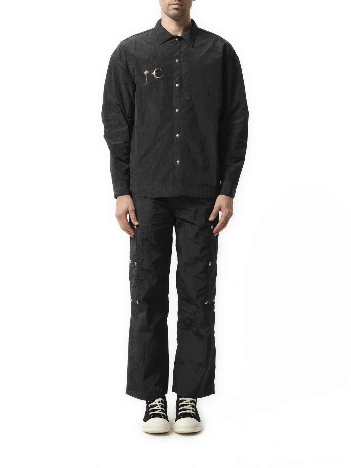 Thug Club Scarred Officer Shirt in Black