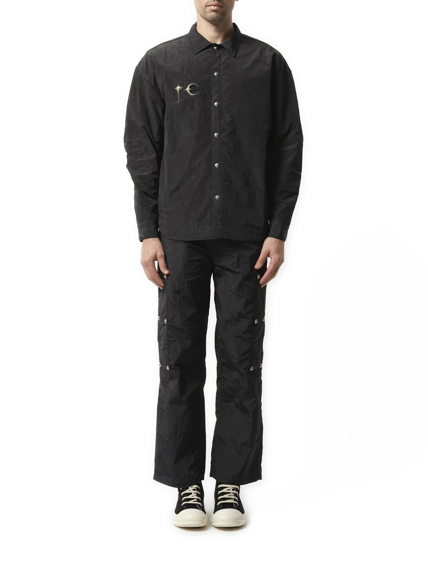 Thug Club Scarred Officer Shirt in Black