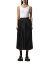 Sacai Spun Organza Skirt in Black Stripe