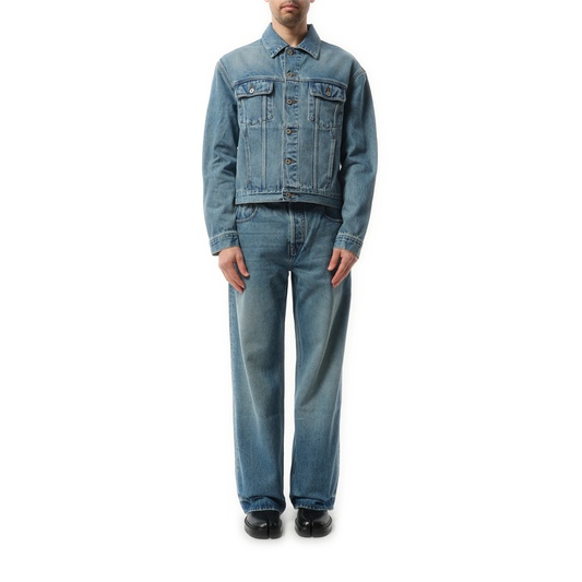 La Veste Denim in Blue/Tabac