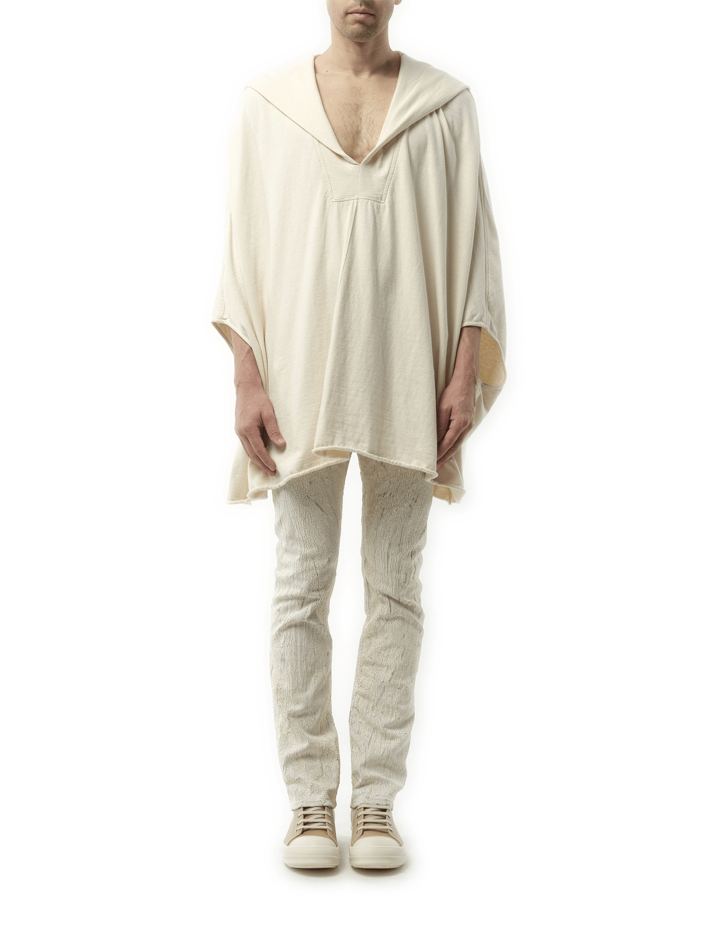 Rick Owens Hooded Kaftan in Natural