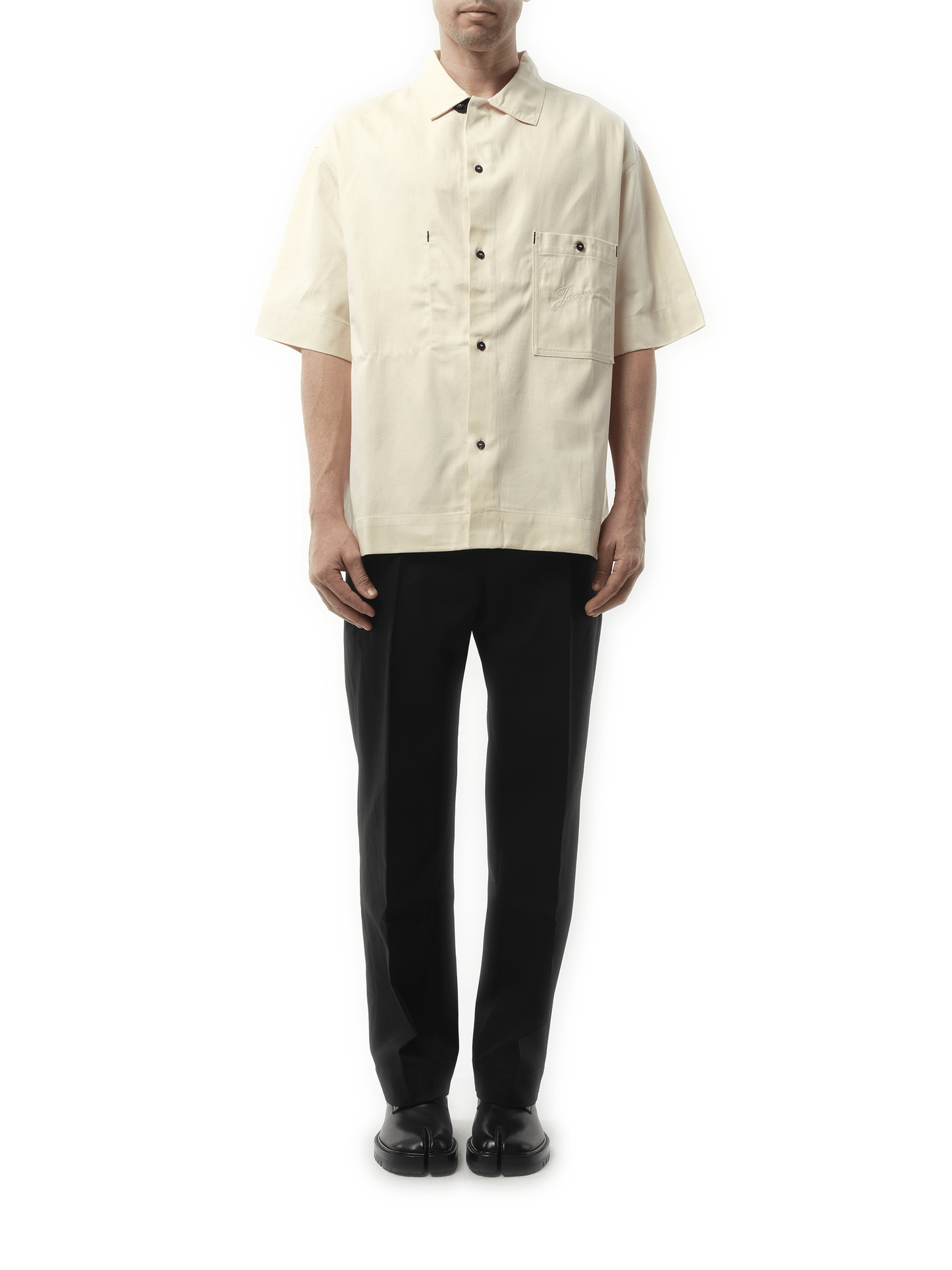 Jacquemus La Chemise Denim Aloe in Off White
