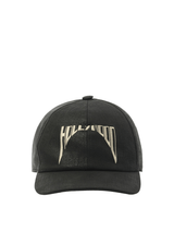 Rick Owens Drkshdw Embroidered Denim Cap in Black/Pearl