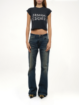 Balenciaga Shrunk T-Shirt in Faded Washed Black