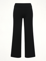 Afternoon Stretch Series - Folded High Waisted Pants in Black