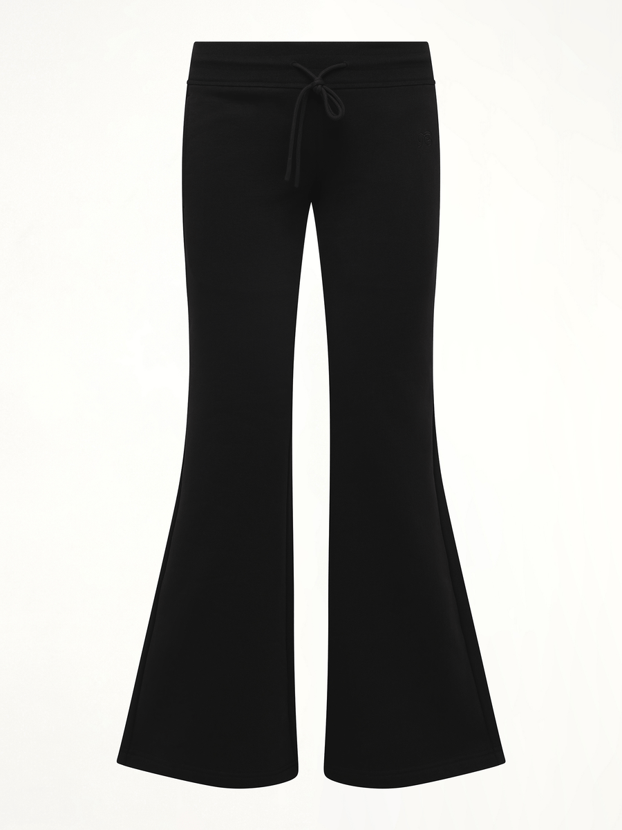 Casual Flared Sweatpants in Black