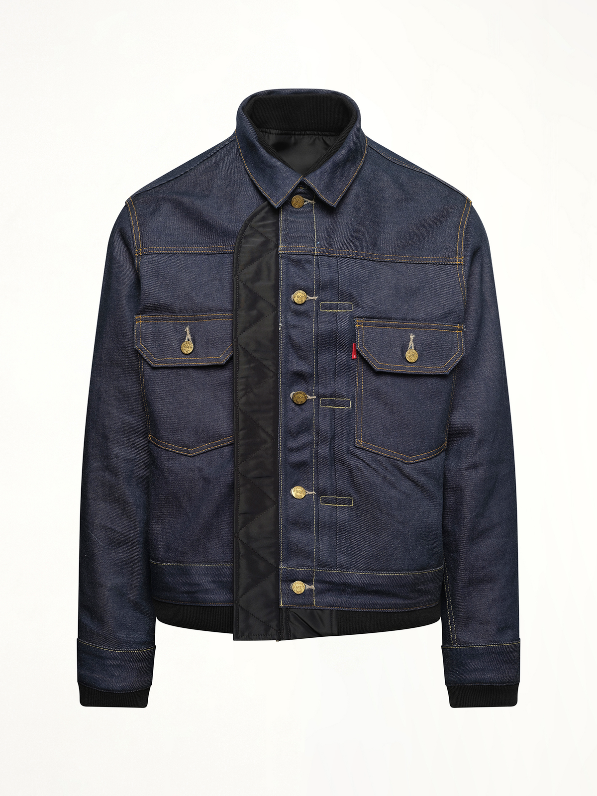 Levi's Denim x Nylon Twill Reversible Blouson in Indigo/Black