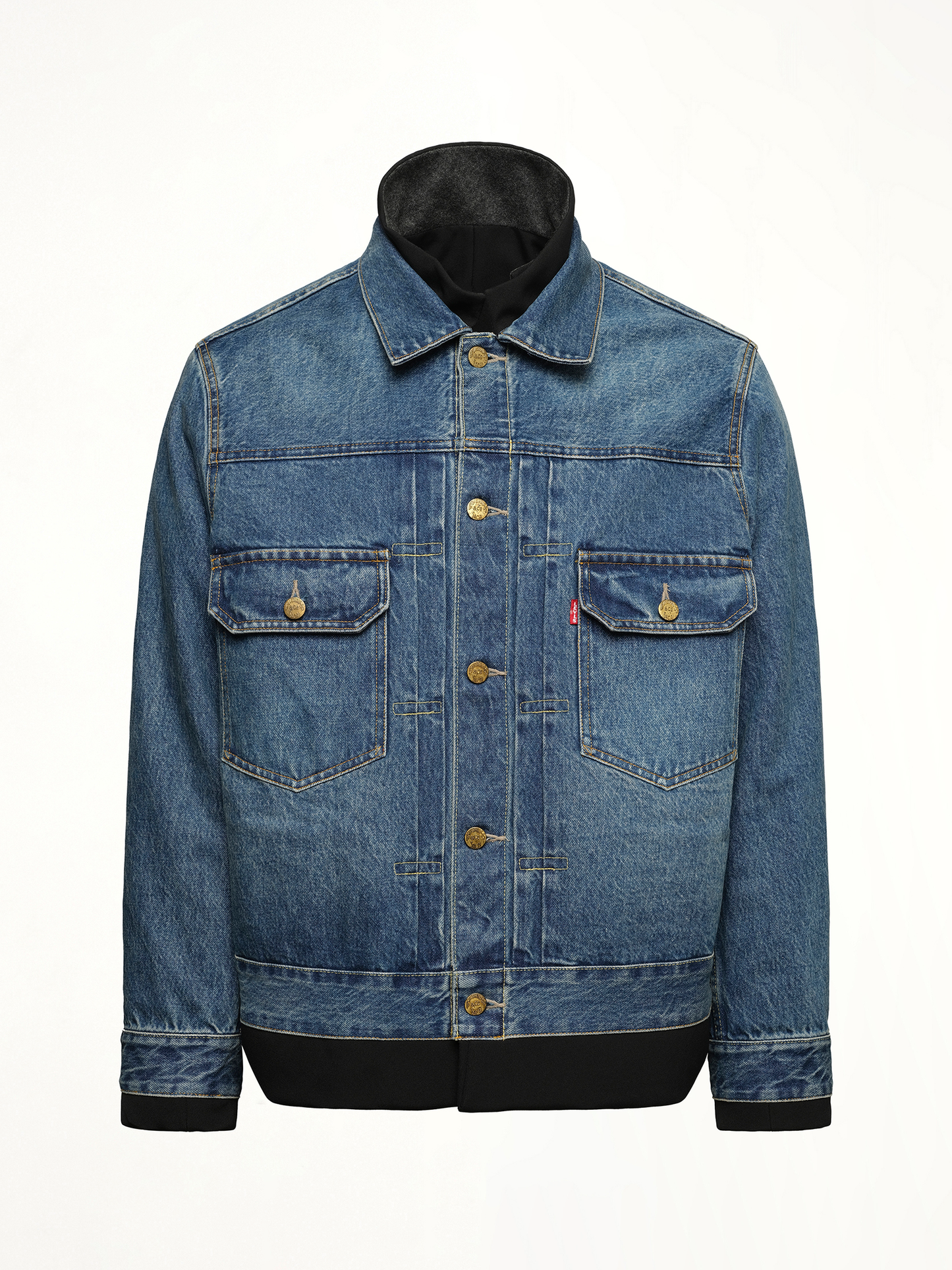 Levi's Denim x MatelasseTwill Reversible Blouson in Black/Blue