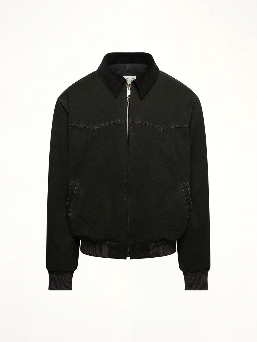 Workwear Jacket in Washed Black
