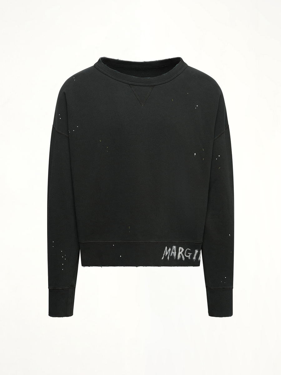 Margiela Sweatshirt in Washed Black