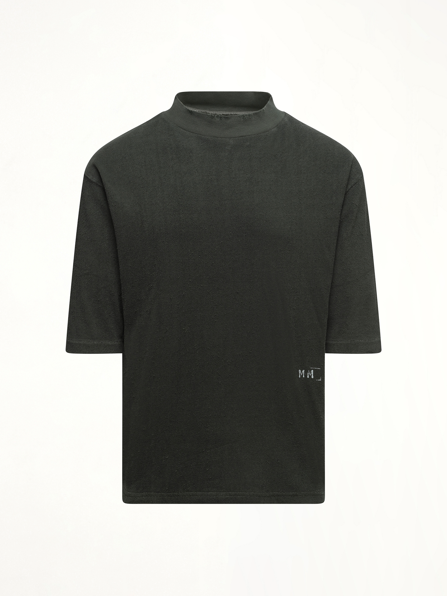 Reverse Terry T-Shirt in Washed Black