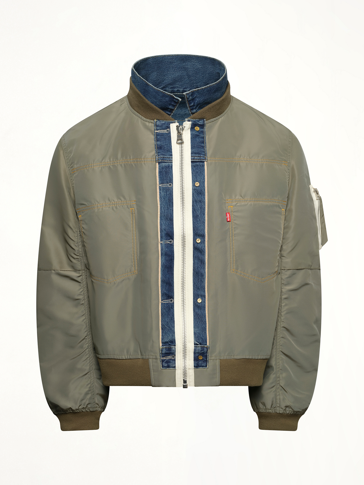 Levi's Denim x Nylon Twill Reversible Blouson in Blue/Khaki