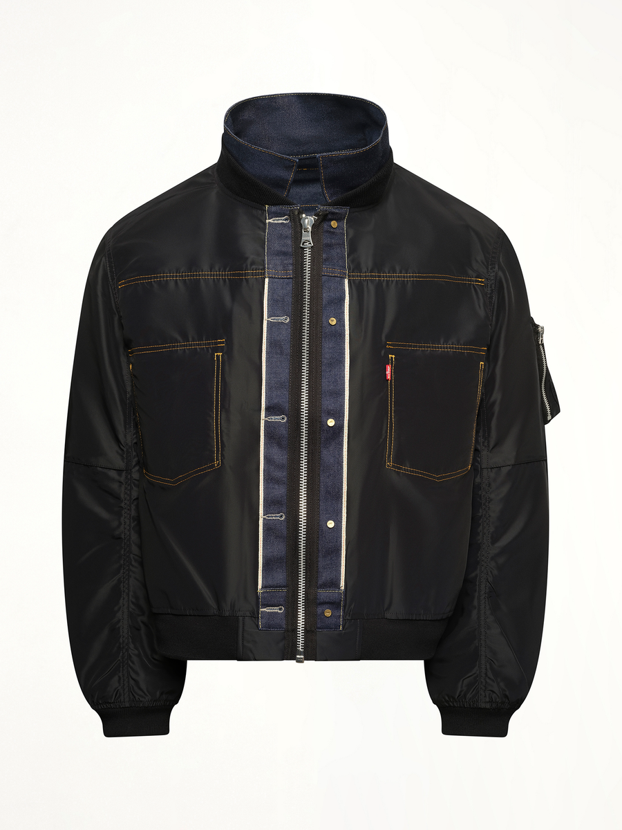 Levi's Denim x Nylon Twill Reversible Blouson in Indigo/Black