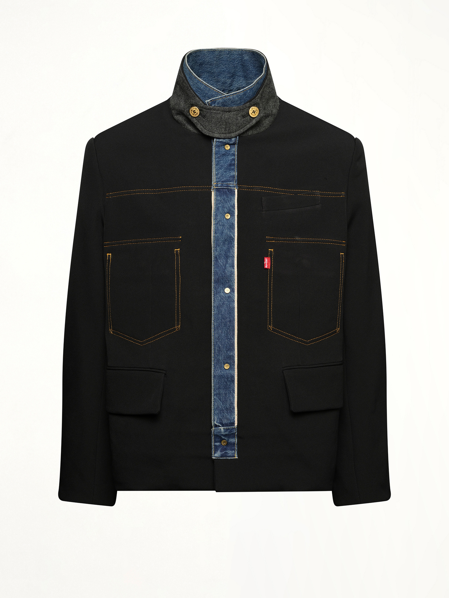 Levi's Denim x MatelasseTwill Reversible Blouson in Black/Blue