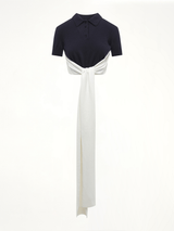 Loewe Polo Sweater in Navy/Ecru