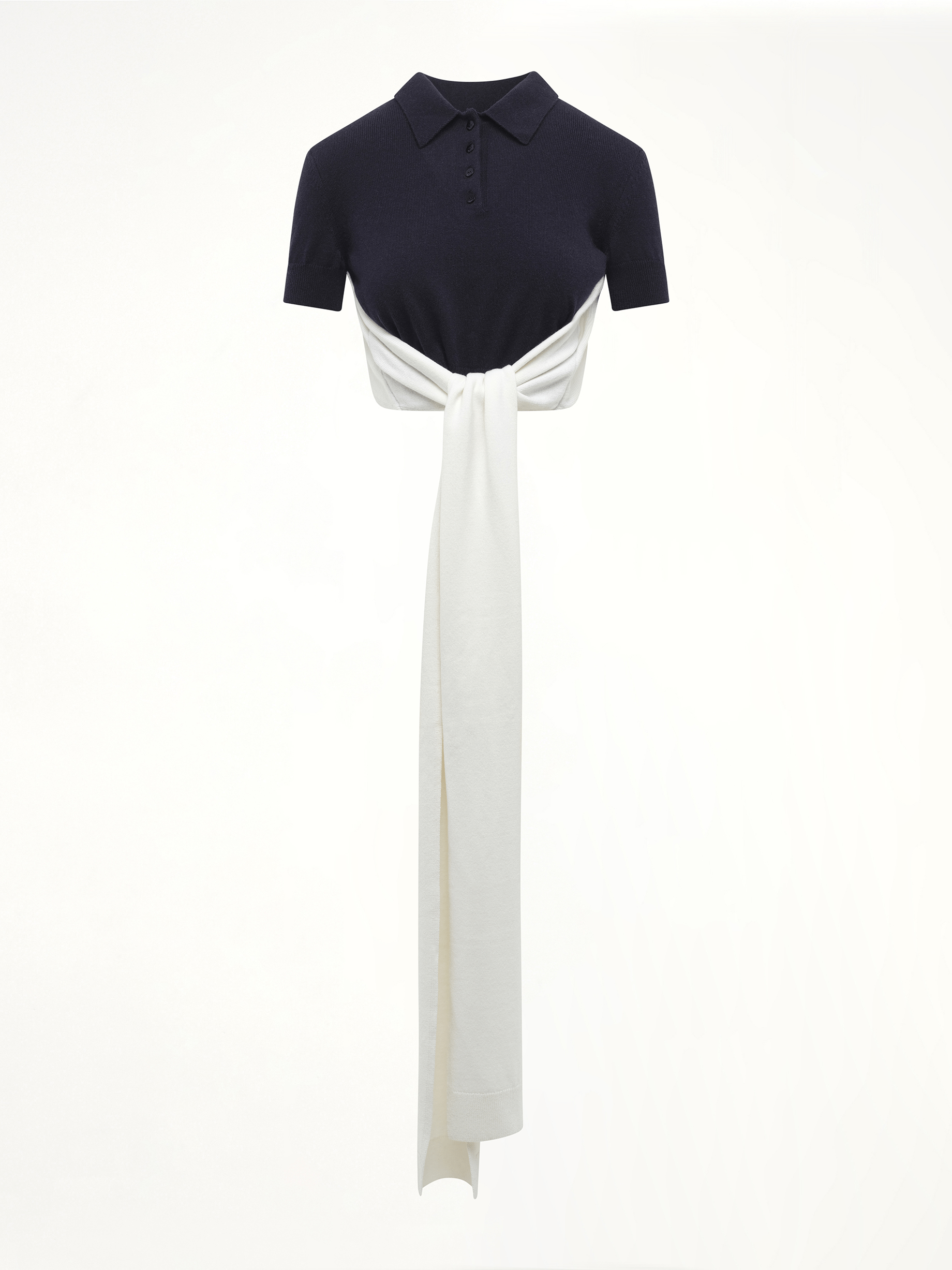 Loewe Polo Sweater in Navy/Ecru