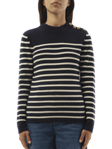Chloe Chloe Mariniere Sweater in Blue/White
