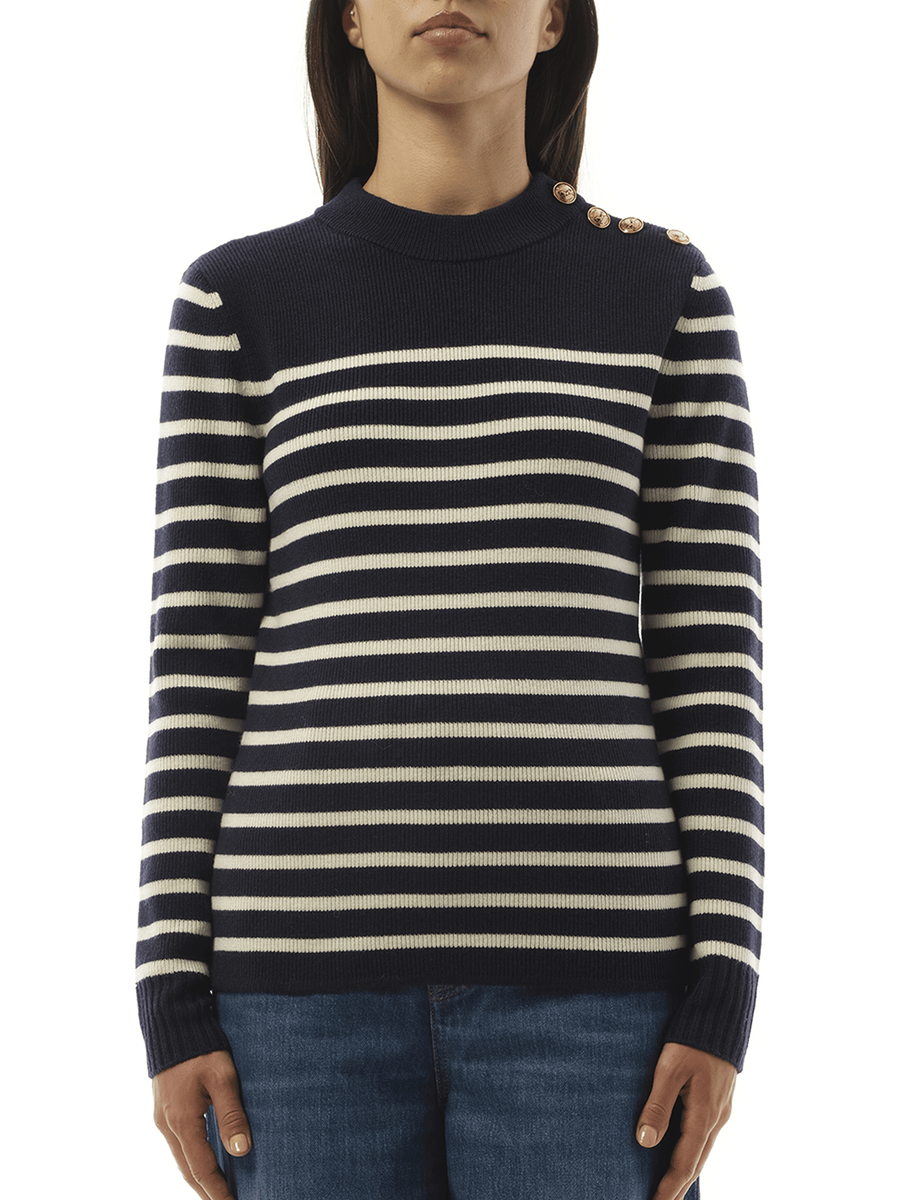 Chloe Chloe Mariniere Sweater in Blue/White