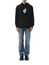 Givenchy Embroidered Eiffel Tower Motif Slim Fit Hoodie in Black