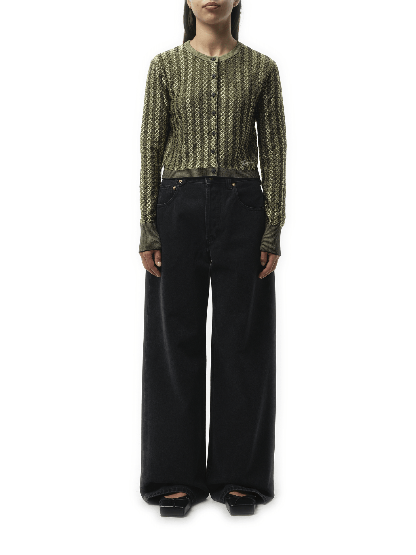 Jacquemus Le Cardigan Marino in Multicolour/Black