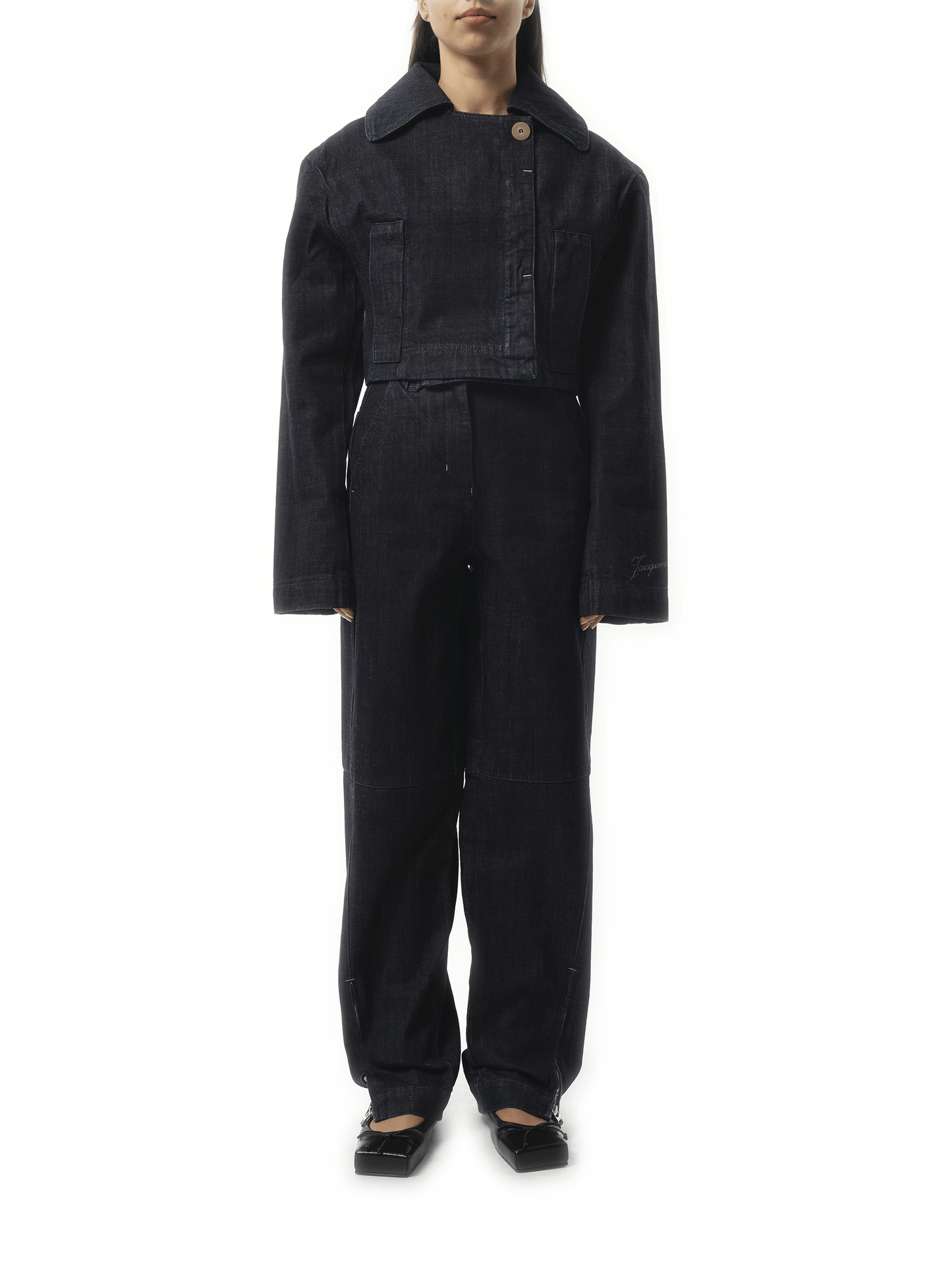 Jacquemus La Veste Denim Marino in Dark Navy