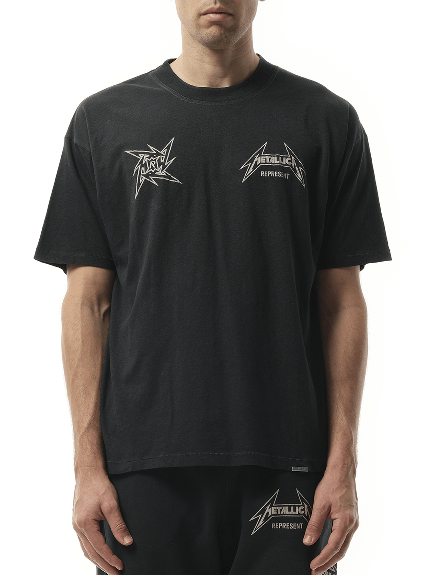 Represent Metallica 40 Year Anniversary T-Shirt in Stained Black