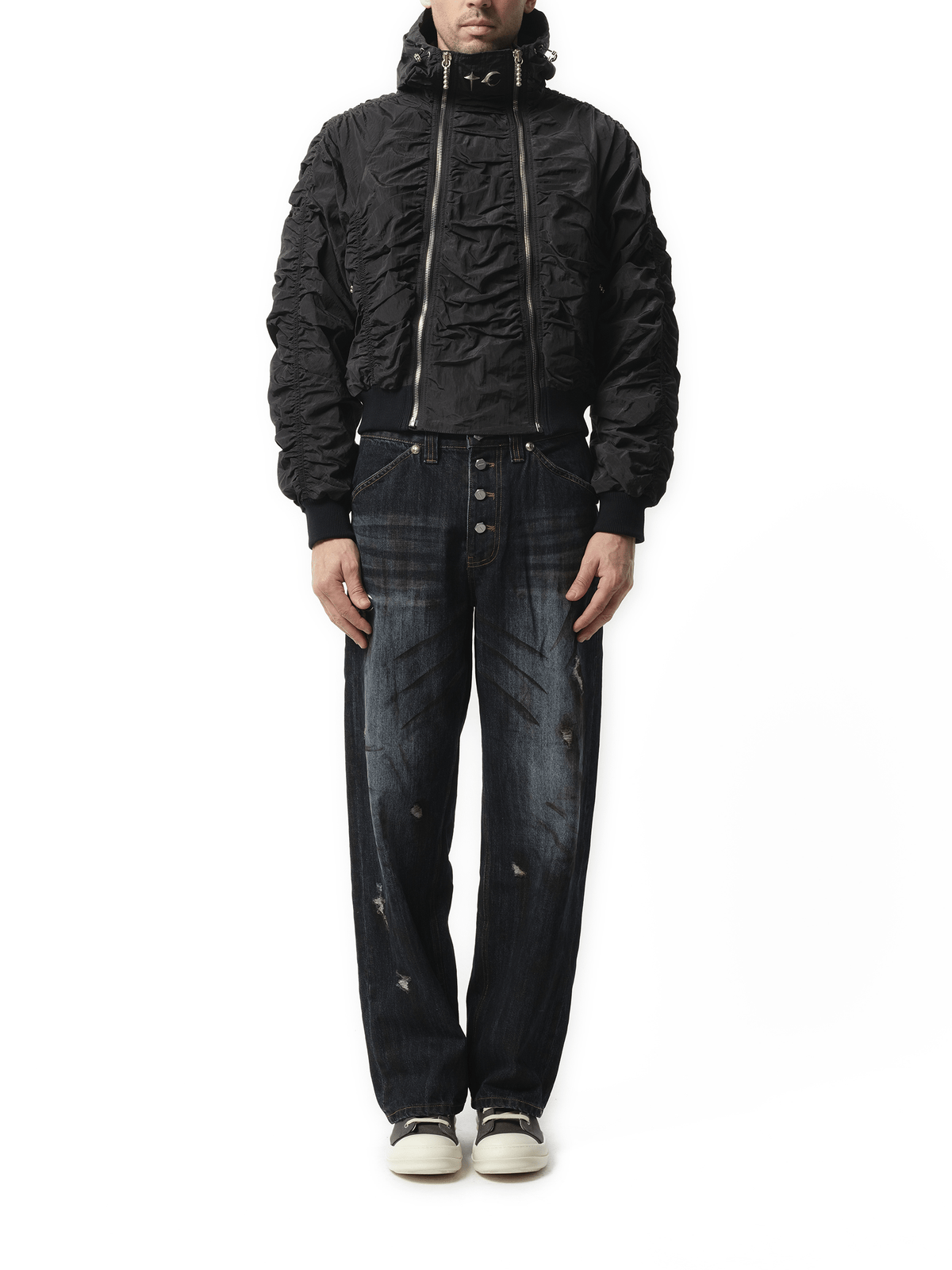 Thug Club Scarred Double Flying Bio Jacket in Black