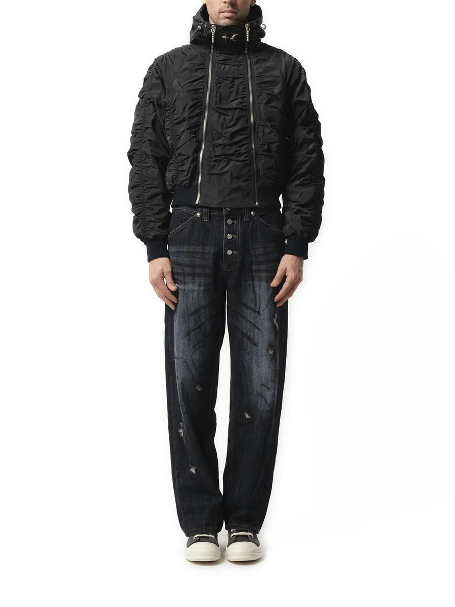 Thug Club Scarred Double Flying Bio Jacket in Black