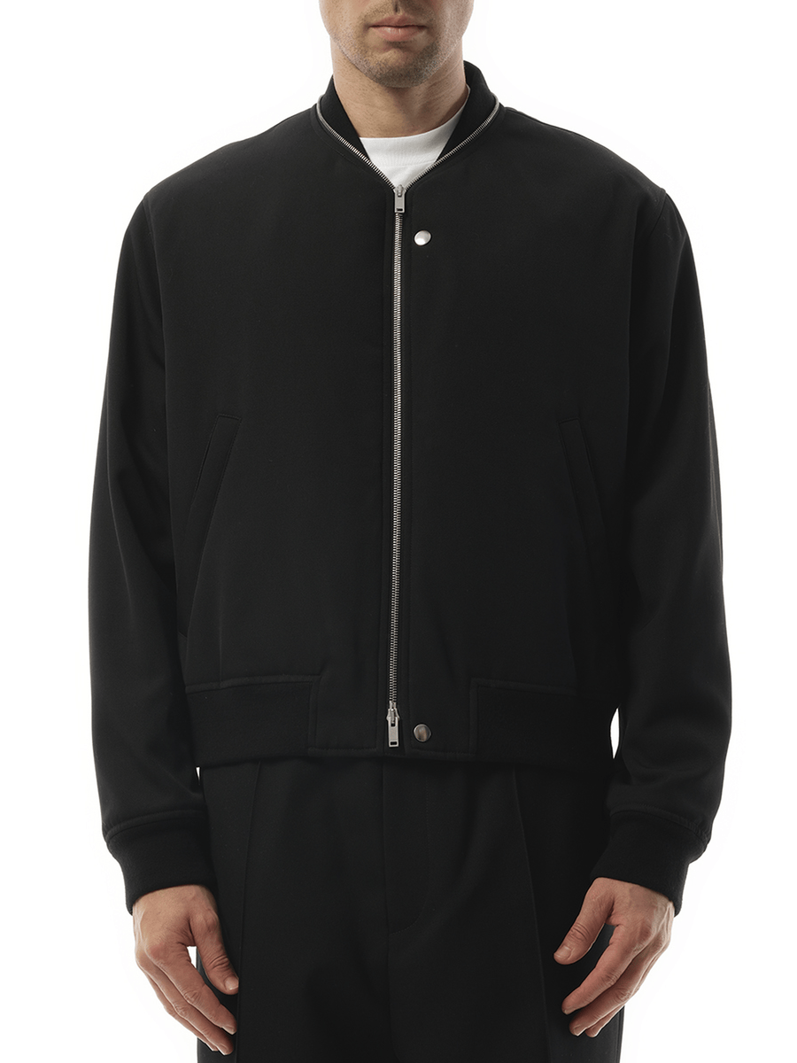 Jil Sander Jil Sander Zip Bomber Jacket in Black