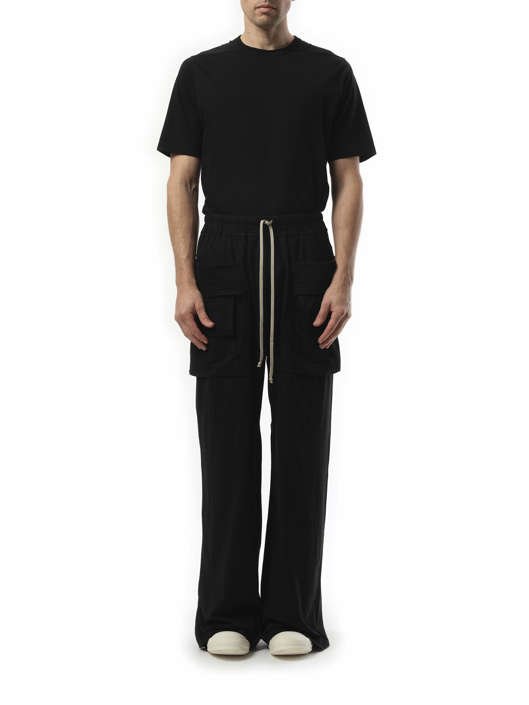 Rick Owens Drkshdw Creatch Wide Cargo Drawstring in Black
