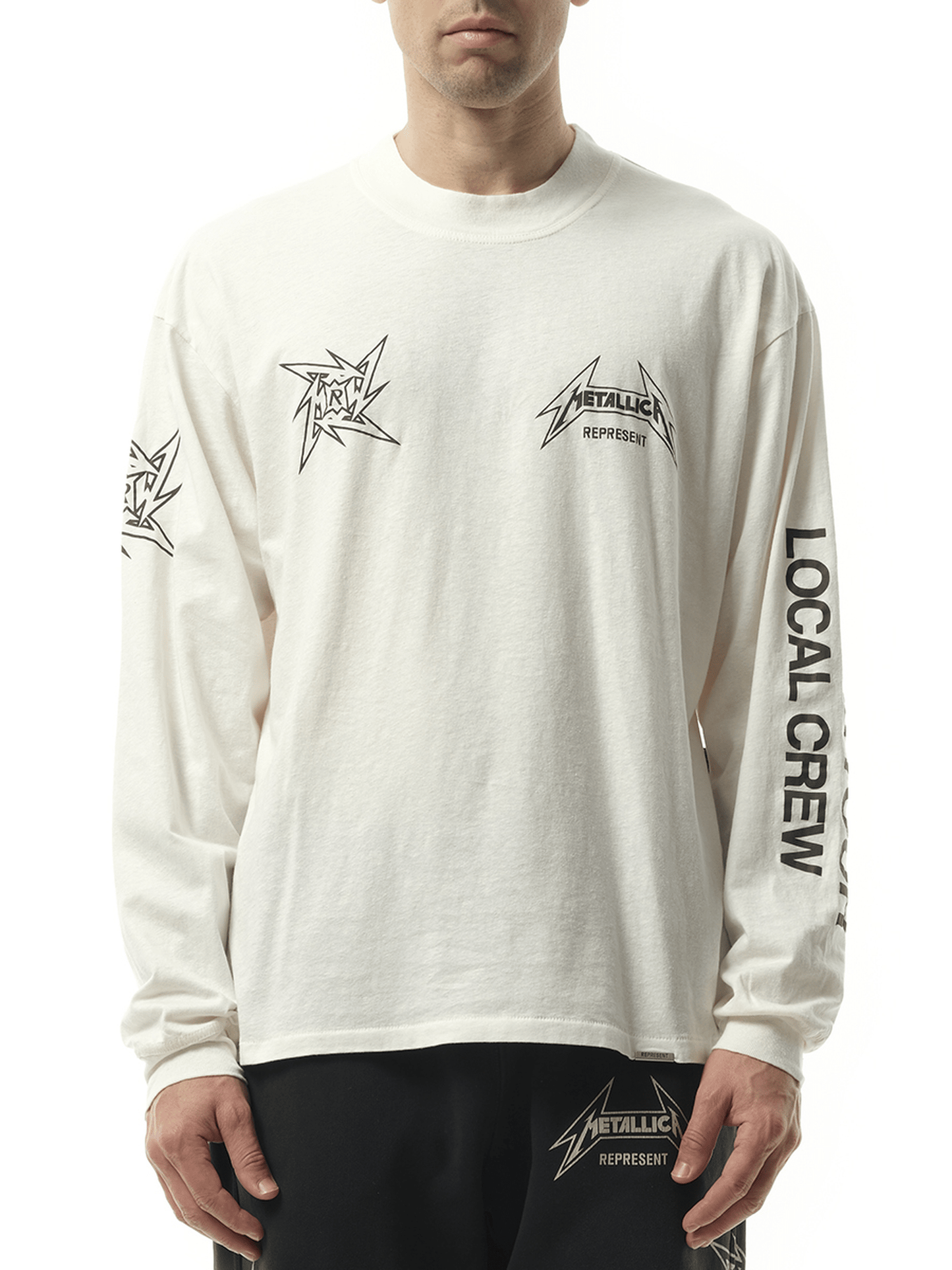 Represent Metallica 40 Year Anniversary Long Sleeve T-Shirt in Flat White