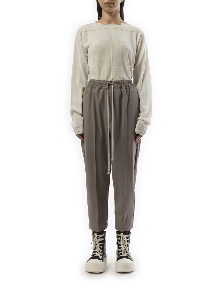 Rick Owens Drawstring Astaires Cropped in Dust