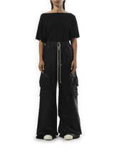 Rick Owens Drkshdw Denim Double Cargo Jumbo Belas in Black
