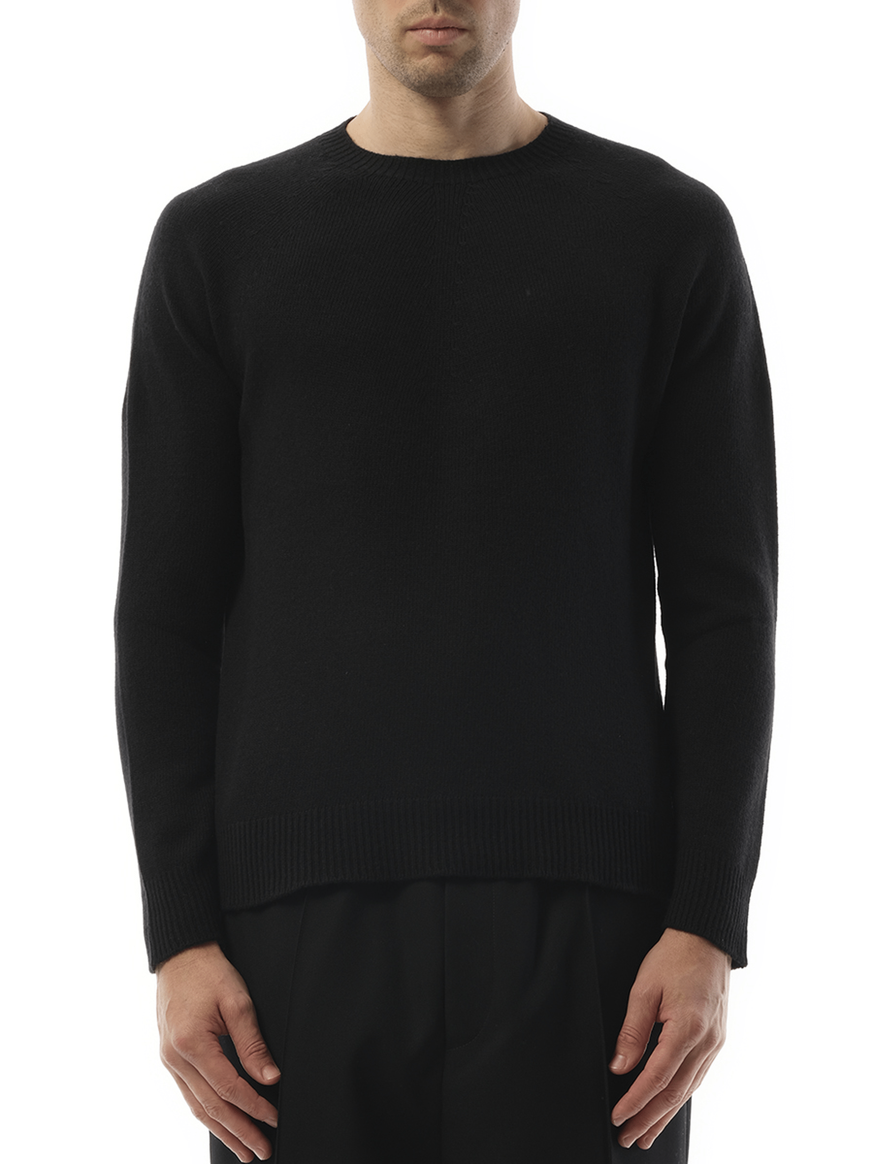 Jil Sander Cashmere Seamless Sweater in Black