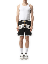 Rhude Rhude Collegiate Basketball Shorts in Black/White