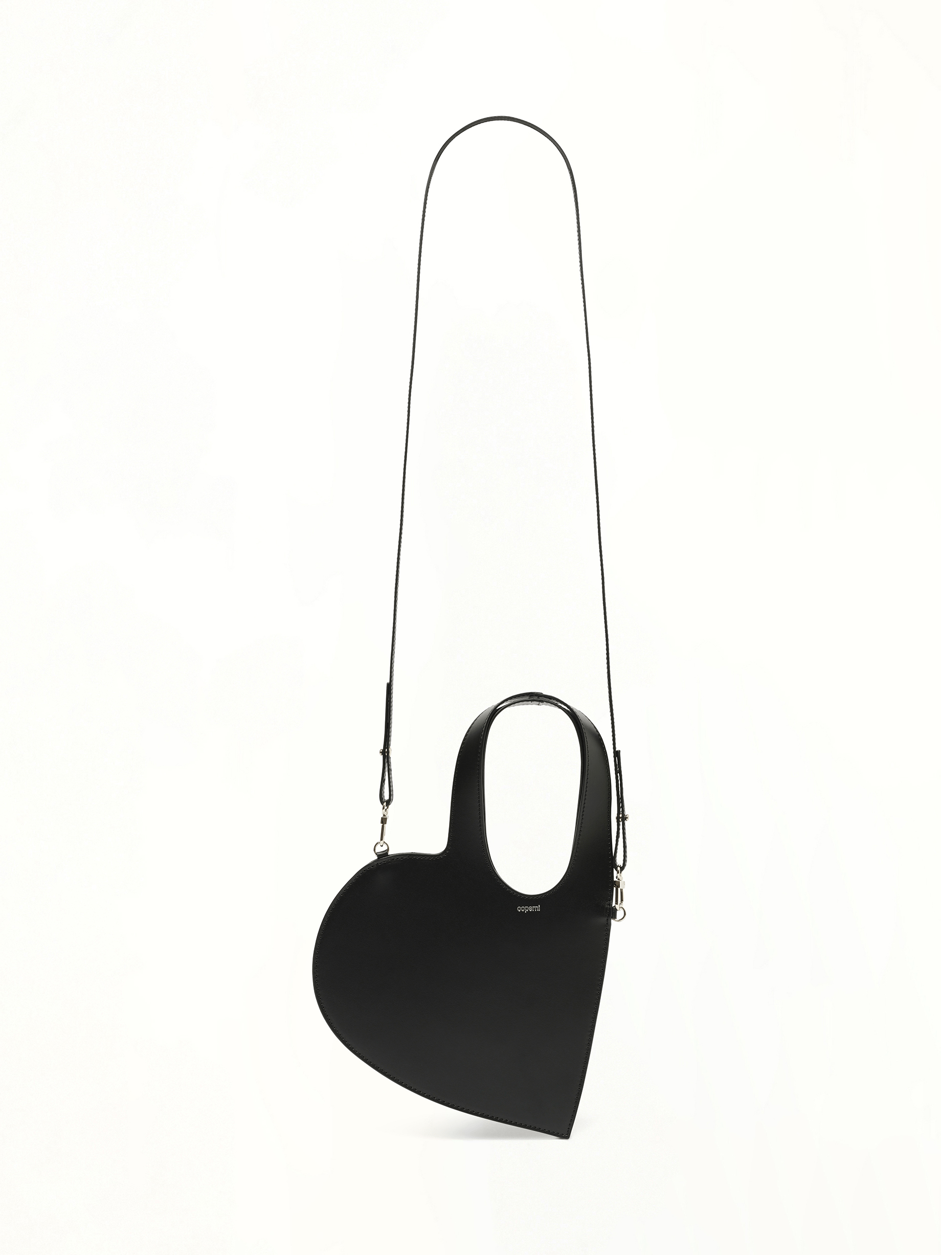 Coperni Crossbody Baby Heart Tote Bag in Black