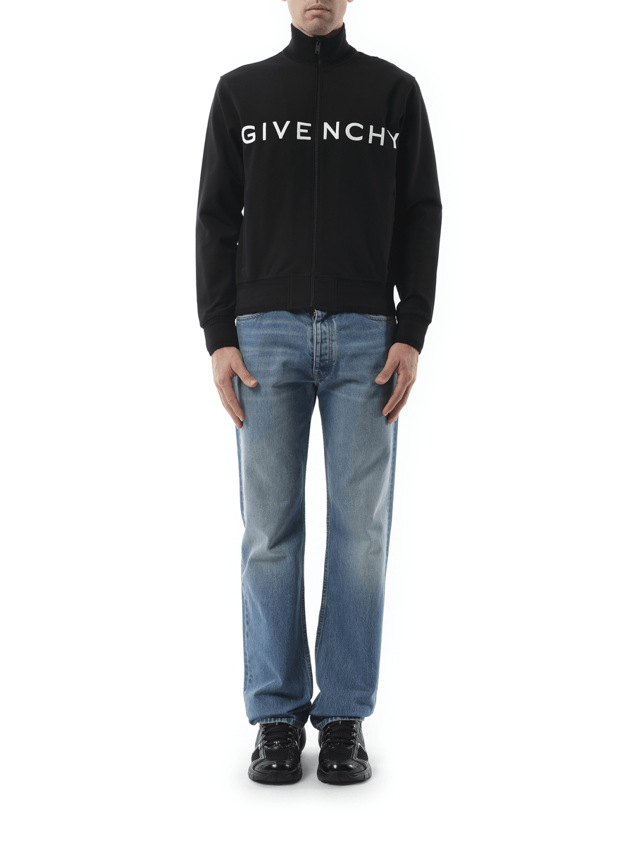 Givenchy Dove Tracksuit Zip Through Sweatshirt in Black