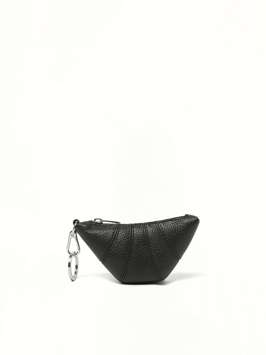 Mini Croissant Keyring in Black