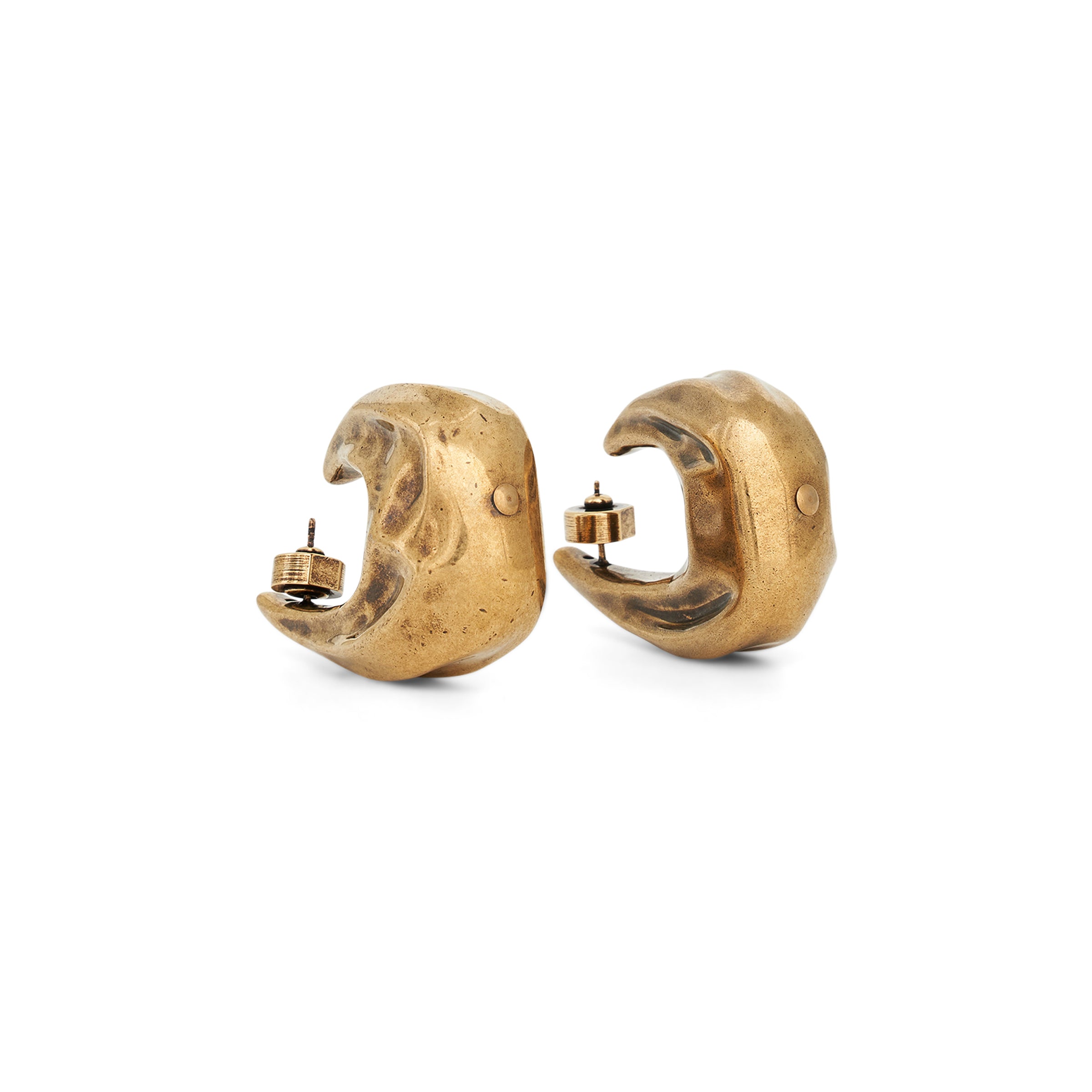 Olivia Medium Hoop Earrings in Antique Gold