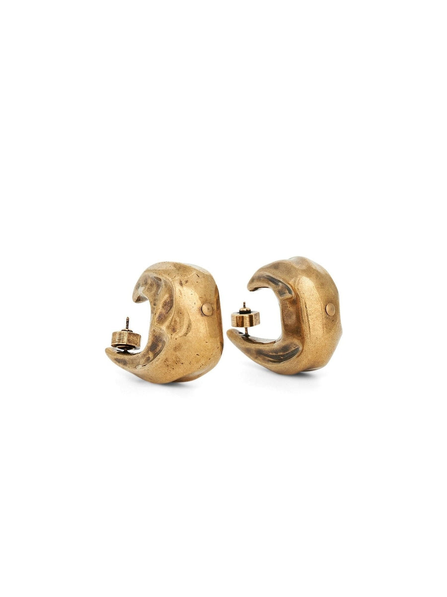 Olivia Medium Hoop Earrings in Antique Gold