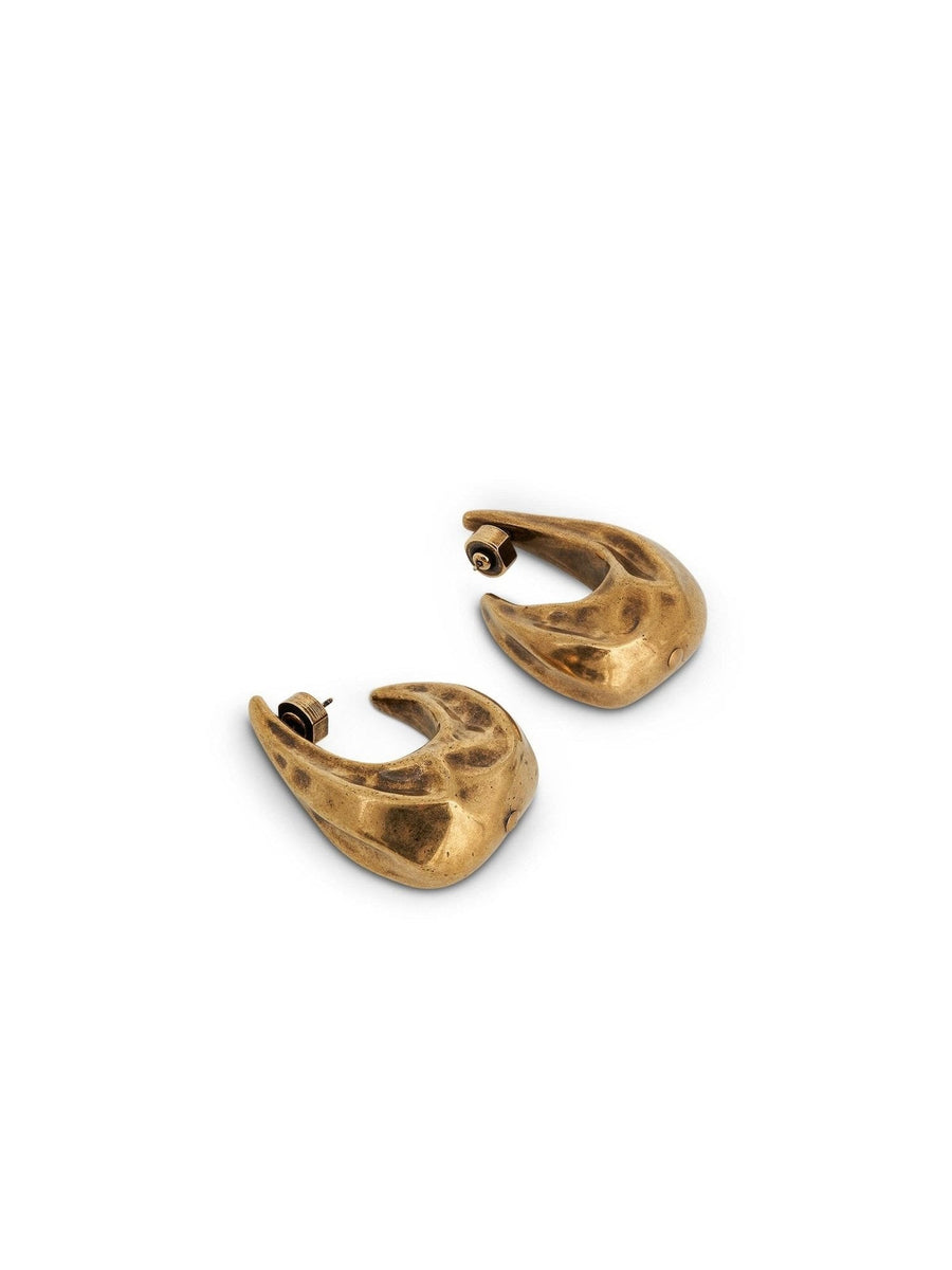 Olivia Medium Hoop Earrings in Antique Gold