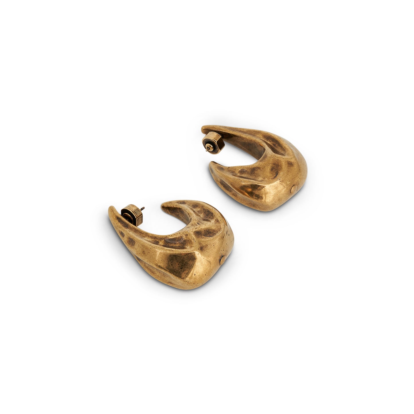 Olivia Medium Hoop Earrings in Antique Gold