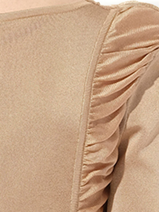 Maille Knit Const Dress in Sand