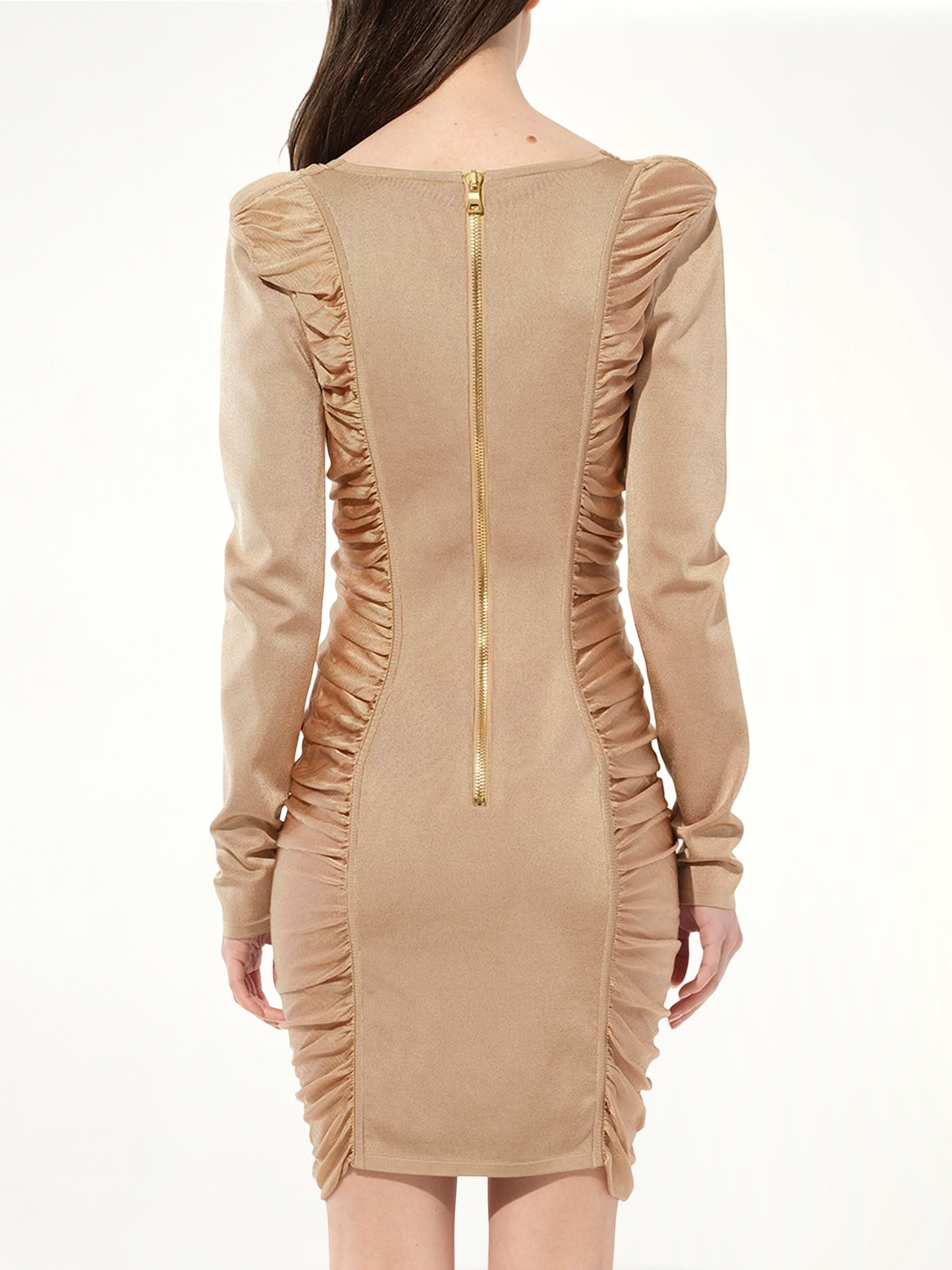 Maille Knit Const Dress in Sand