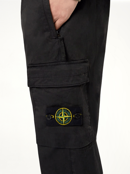 Stone Island Compass Cargo Pants in Black