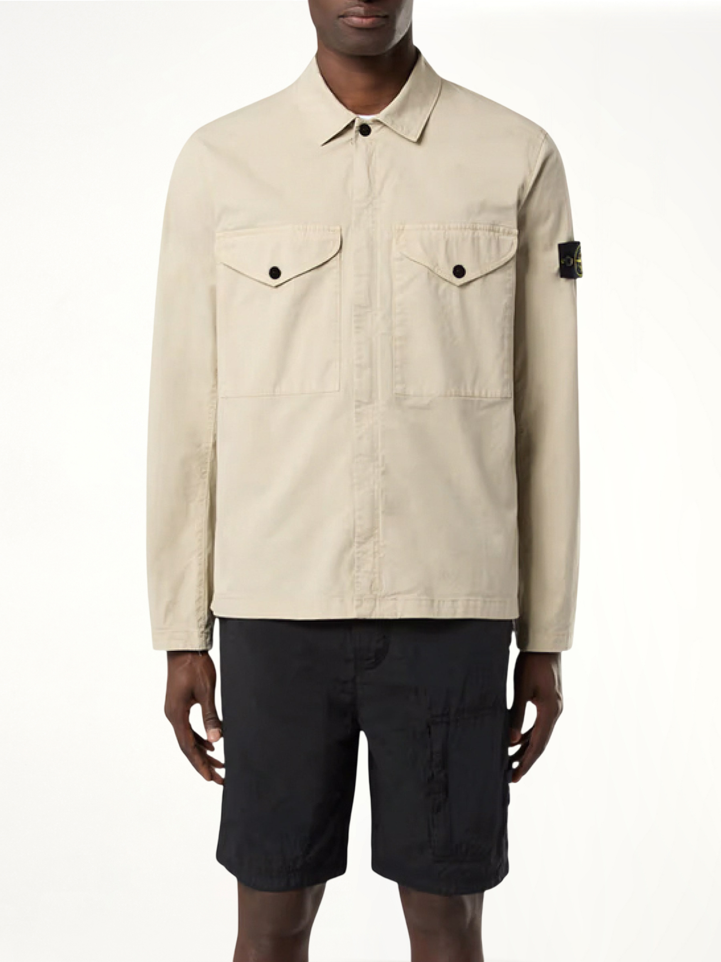 Supima Cotton Overshirt in Plaster