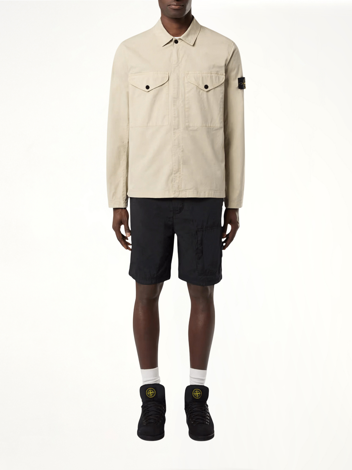 Supima Cotton Overshirt in Plaster