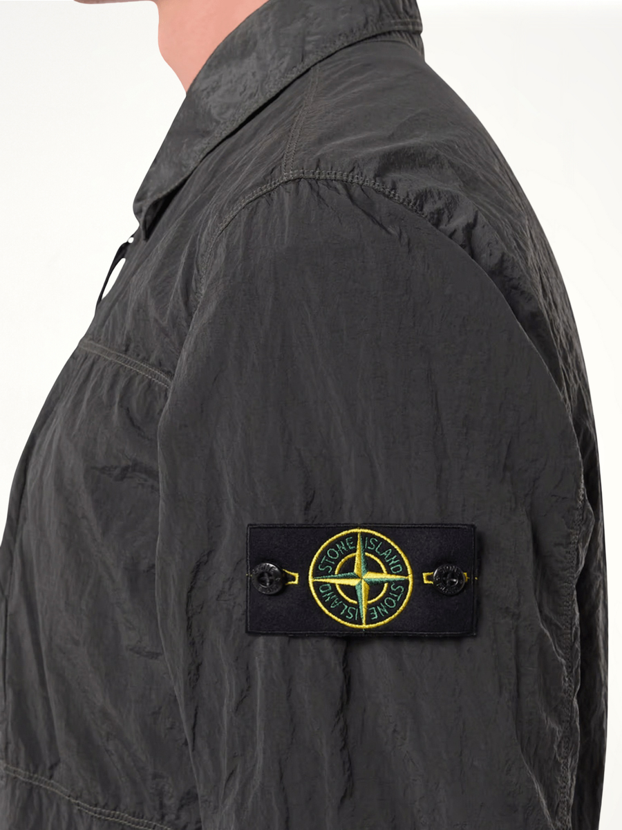 Nylon Metal Overshirt in Lead Grey