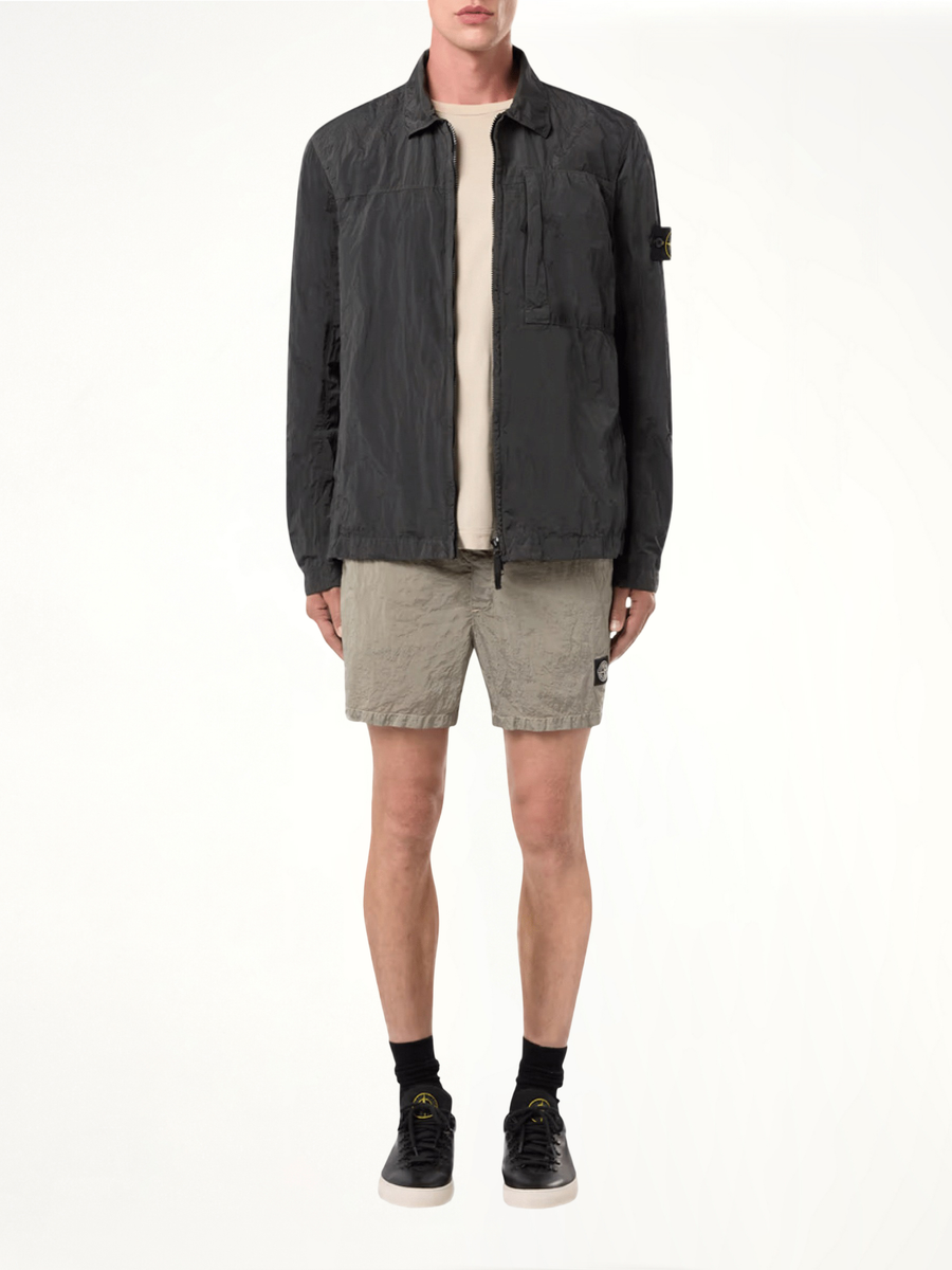 Nylon Metal Overshirt in Lead Grey